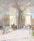 Washington Arch in Spring by childe hassam